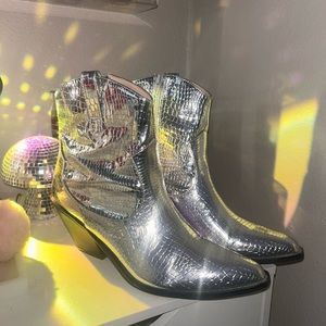 Metallic Croc Cowboy Boots